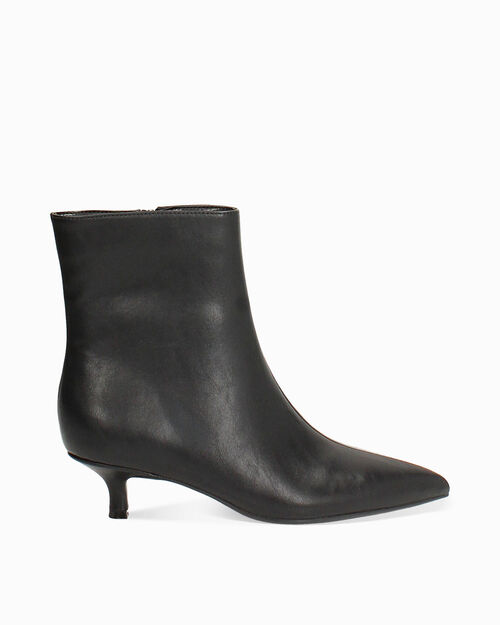 Tronchetti neri con tacco kitten di 4,5 cm, BLACK