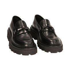 WOMEN SHOES MOCASSINS LEATHER NERO, Primadonna, 22S211306PENERO036, 002 preview