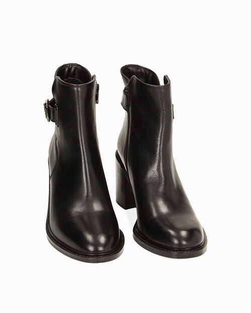 ZAPATOS BOTAS CA&Ntilde;A CORTA PIEL NERO, BLACK