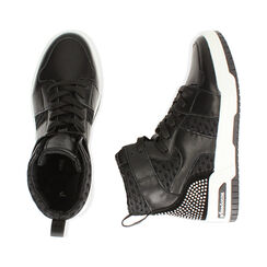 Zapatillas negras, cuña 4 cm, Primadonna, 182818126EPNERO036, 003 preview
