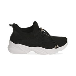 Slip-on nere in tessuto tecnico,