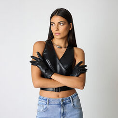 Guanti neri da donna, Primadonna, 26B417615EPNEROUNI, 002a