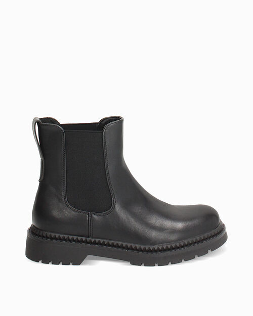 Stivaletti beatles neri con suola in gomma di 4 cm, BLACK
