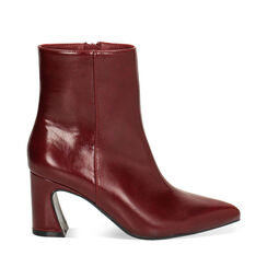 Tronchetti bordeaux lucidi con tacco 7,3 cm, Primadonna, 264909513EUBORD035, 001a