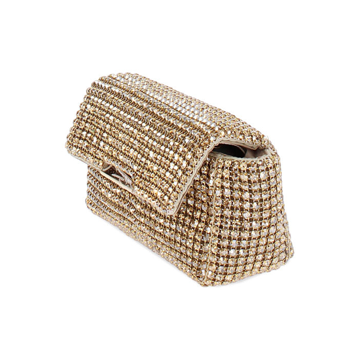 Clutch Bag Pochette Donna Color Oro Pochette Donna Oro In Laminato