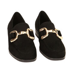 Mocassini flat neri in microfibra, Primadonna, 224986001MFNERO036, 002 preview