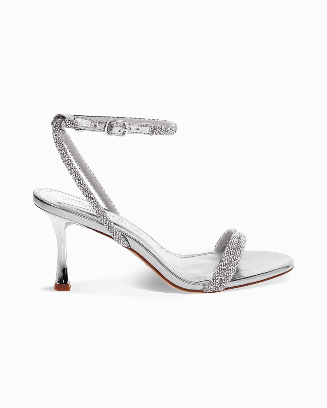 Sandali argento con tacco 7,5 cm