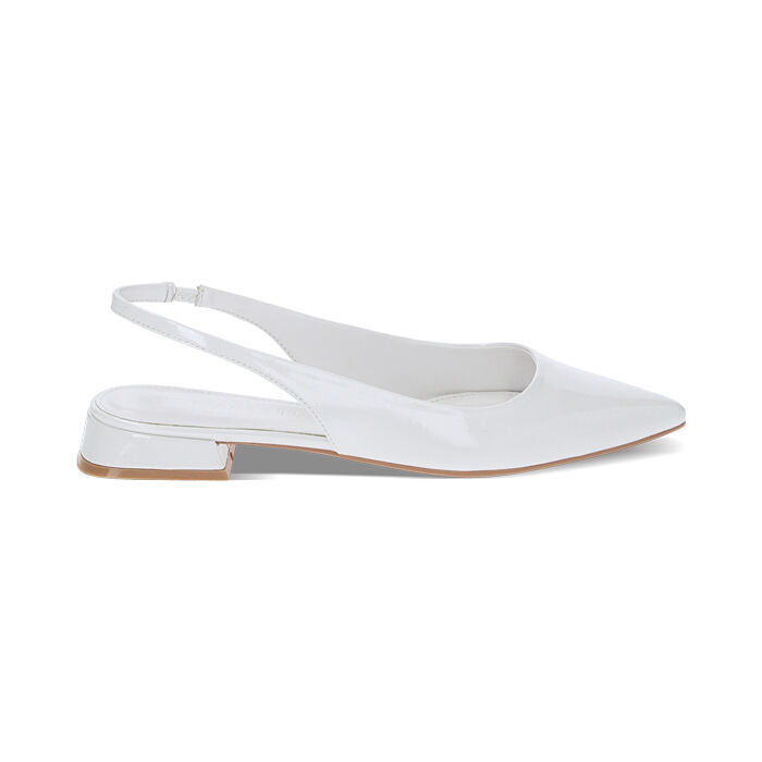 Ballerine slingback donna bianche in naplack Primadonna Collection