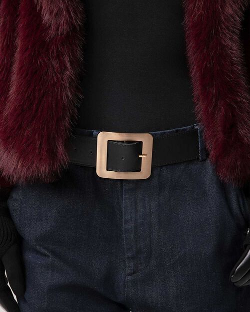 ACCESSOIRES TAILLE SYNTHETIQUE CUIR NERO, BLACK