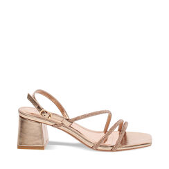 Sandalias rosa-oro con tac&oacute;n de 5,5 cm, Primadonna, 274941776LPRAOR035, 001a