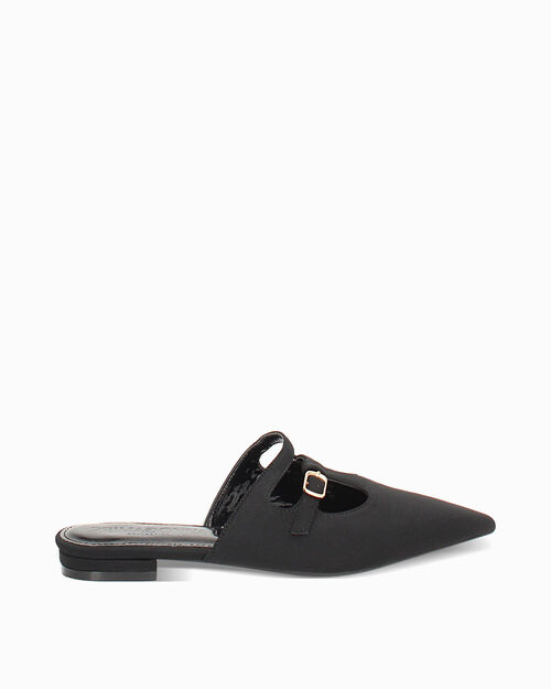 Sabot donna neri in tessuto, BLACK