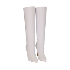 Stivali bianchi, tacco 11 cm , Primadonna, 172146862EPBIAN040, 002a