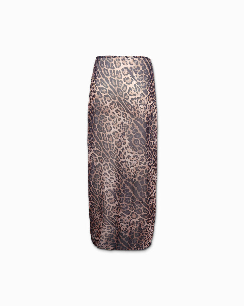 Cubrecostume mujer leopardo marr&oacute;n de tela image number null