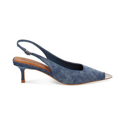 Décolleté slingback donna in jeans, Primadonna, 252159103TSJEAN035, 001 preview