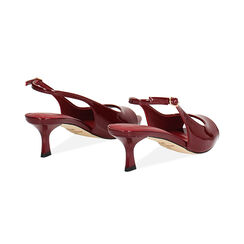 Sandalia de tacón mujer borgoña semiabierta, Primadonna, 25M554202VEBORD036, 004 preview