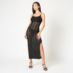Vestido de mujer negro en tela, Primadonna, 25B468558TSNEROUNI, 002a