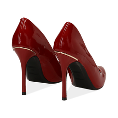 D&eacute;collet&eacute; rosse in vernice, tacco 11 cm , Scarpe, 142146861VEROSS035, 004 preview