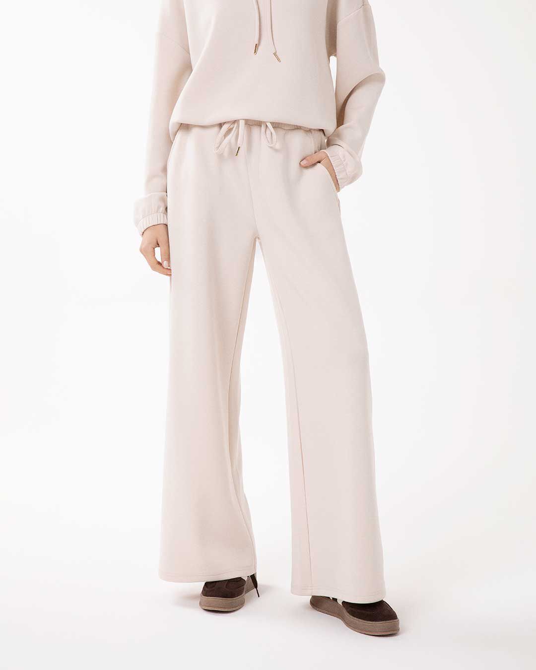 Pantaloni tuta panna eleganti