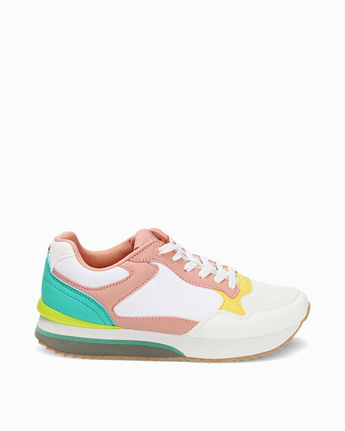 Sneakers bianco giallo, 