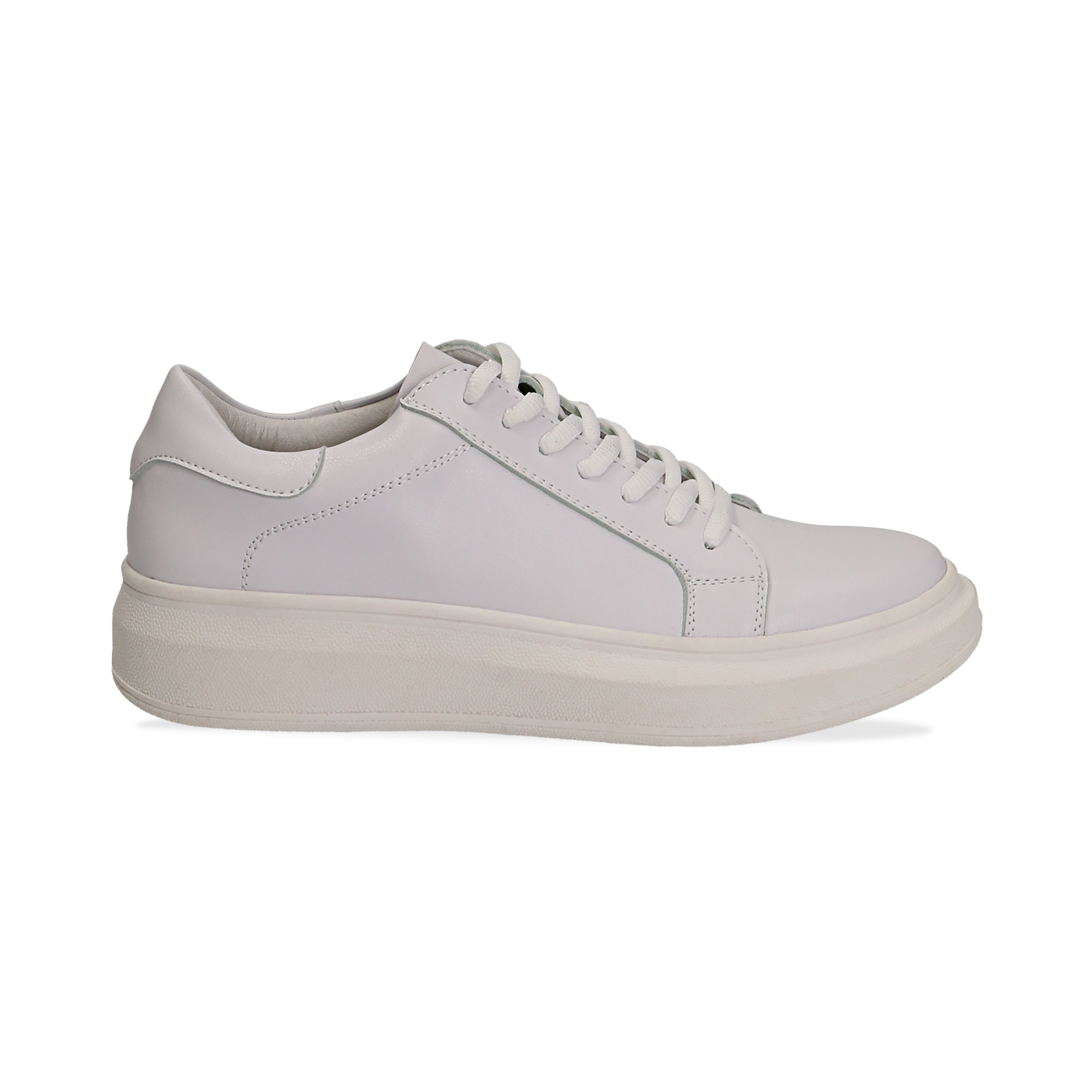Sneakers da donna bianche in eco-pelle con suola flat | Primadonna  Collection