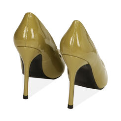 Décolleté verde militare in naplack, tacco 10,5 cm , Primadonna, 202186102NPMILI038, 003 preview