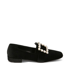 Mocassini neri in velluto, Primadonna, 224936701VLNERO036, 001a