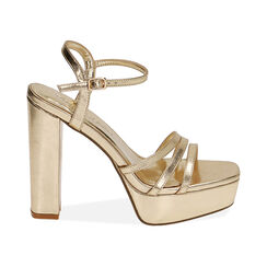 Sandali oro laminato, tacco 12 cm , Primadonna, 192180920LMOROG036, 001 preview