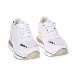 Sneakers bianco oro, Primadonna, 239330502EPBIOR038, 002 preview