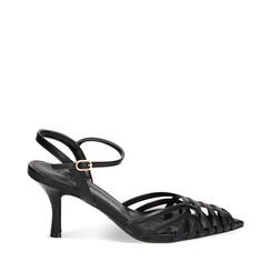 Décolleté slingback nere, tacco 5 cm, Primadonna, 232106701EPNERO035, 001a