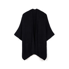 Poncho elegante in tessuto nero per un look moderno, Primadonna, 26B483101TSNEROUNI, 001a