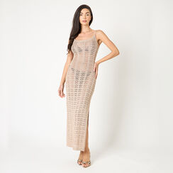 Vestido de mujer dorado en tejido, Primadonna, 25B468558TSOROGUNI, 002a