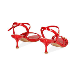 Sandalo donna rosso in vernice, tacco 5,5 cm, Primadonna, 254923913VEROSS035, 004 preview