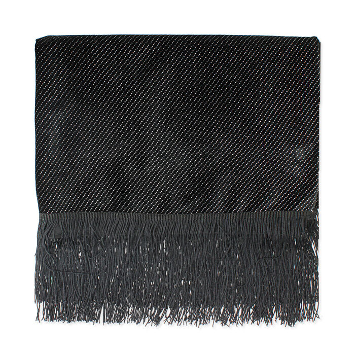 Pashmina negra y plateada en tela envolvente, Primadonna, 26B405104TSNEARUNI