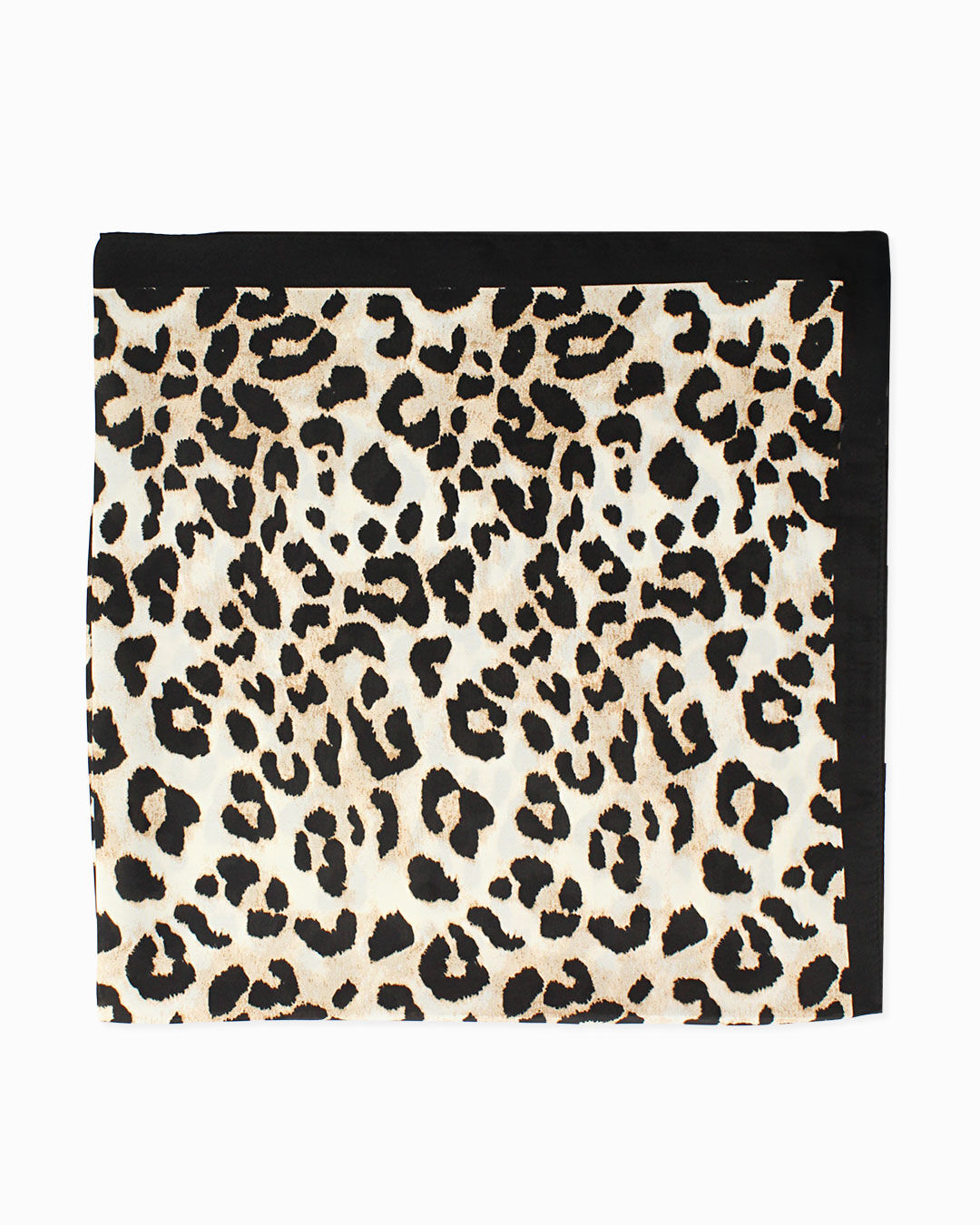 Foulard leopard nero con stile audace