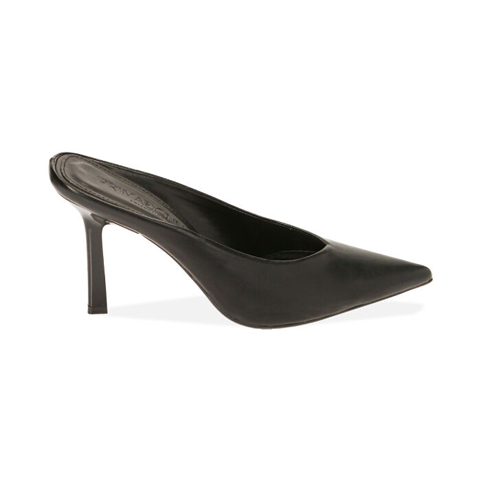 Sabot neri con tacco shop