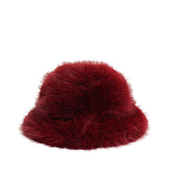 Chapeau bordeaux en fourrure synthétique, Primadonna, 261931303FUBORDUNI, 001a