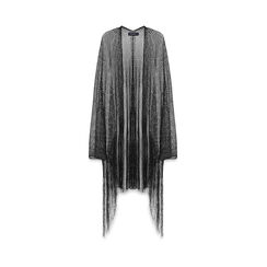 Poncho donna nero argento in tessuto laminato, Primadonna, 25B450208TSNEARUNI, 001a