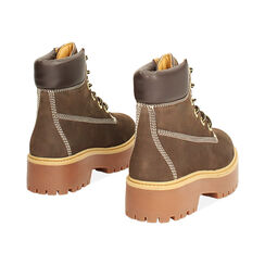 Polacchino in nabuk testa di moro con tacco 4,8 cm, Primadonna, 266360001NBMORO035, 004 preview