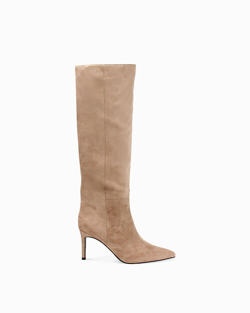 Botte taupe &agrave; talon de 8,2 cm, TAUPE