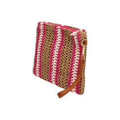 Pochette donna mare fucsia in raffia, Primadonna, 25J900704RFFUCSUNI, 003 preview