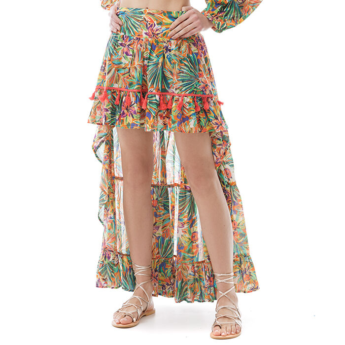 Gonna gipsy gialla in cotone, Primadonna, 210511312COGIALUNI