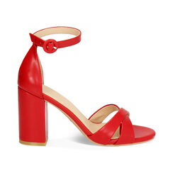 Sandale à talon femme rouge à talon large, Primadonna, 252783454EPROSS035, 001 preview