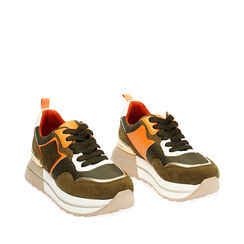 Zapatillas deportivas de microfibra verdes, Primadonna, 242838310MFVERD035, 002a