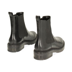 Beatles neri in pelle con suola in gomma, Primadonna, 24S213059PENERO036, 003 preview