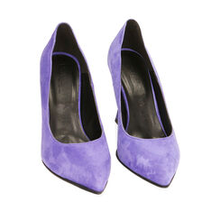 Décolleté viola in camoscio, tacco 10 cm, Primadonna, 20L670096CMVIOL037, 002a
