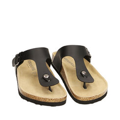 Ciabatte infradito nere, Ultime Occasioni, 217811613EPNERO036, 002a