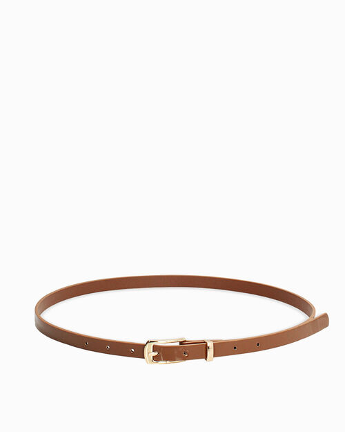 Cintura camel con fibbia dorata, CAMEL