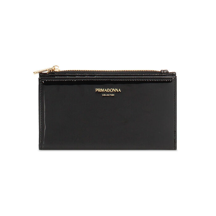 Portefeuille noir &eacute;l&eacute;gant avec fermeture raffin&eacute;e, Primadonna, 275103063VENEROUNI