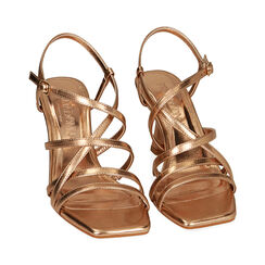 Sandali rosa oro, tacco 7,5 cm, ULTIME OCCASIONI, 212164801LMRAOR037, 002 preview
