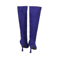 Bottes violettes en microfibre, talon 9,5 cm , Primadonna, 202188204MFVIOL035, 003 preview